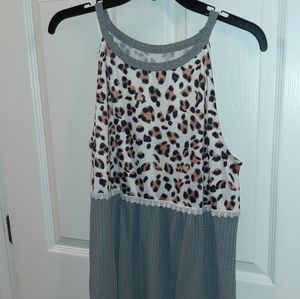 Womens animal print tank